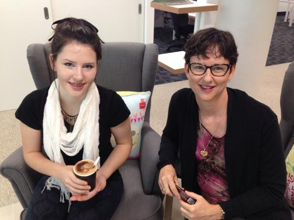 iWendy2point0's tweet photo. Enjoying a lovely cappuccino thanks to Think Education! We are here to check out the ANCB. #ThinkOpenDay http://t.co/uuaaC4Cp0Q