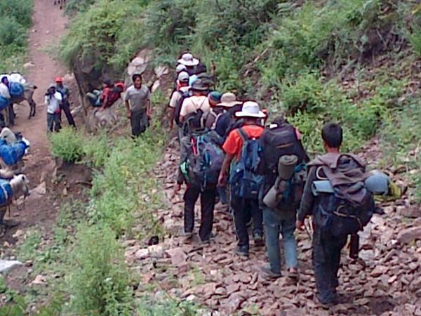 HimSafar's tweet photo. @thekiranbedi: What a pilgrimage! The terrain we trekked to reach Mt Kailash: Slippery, but blessed http://t.co/M097mXbc63