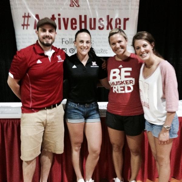 UNLCampusRec's tweet photo. Just a few members of our fitness staff helping out @ Husker Mania 2014 #ActiveHusker #UNL @Katieewilder @kelswhitt http://t.co/Ql1vtpCGRj