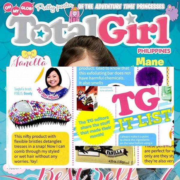 GoodyPH's tweet photo. Total Girl's EIC Mimi Tiu is recommends the Goody TangleFix in this August's issue. πππ #TangleFix @totalgirlph http://t.co/1wOLUMVsED
