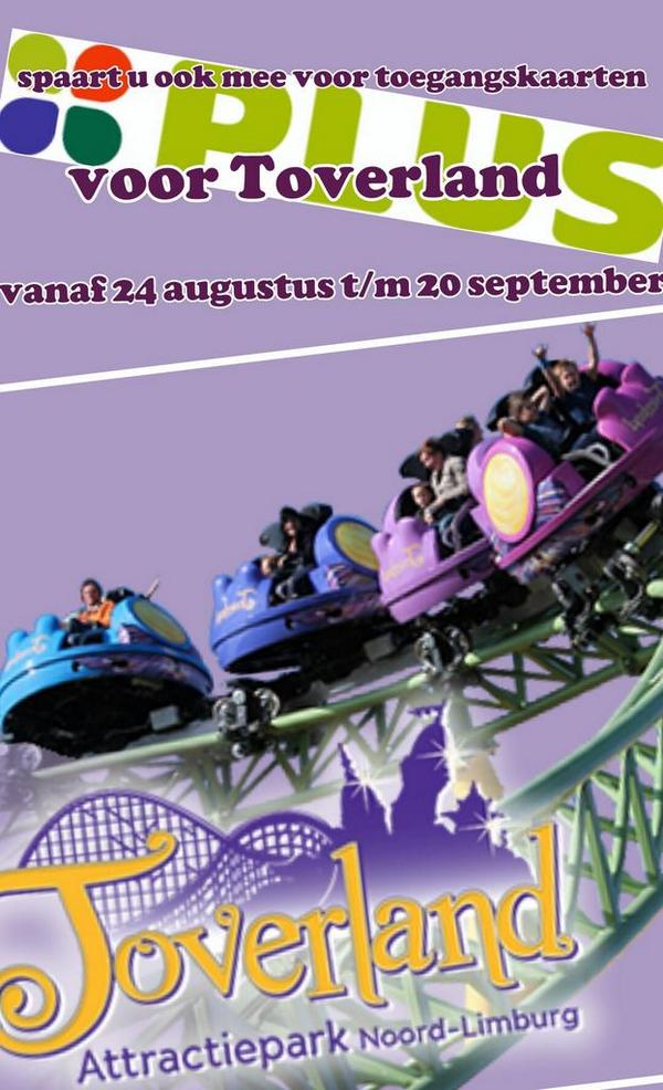 Sparen voor een plus toverland dagje
Dat kan vanaf morgen 24 augustus
Zie ook onze fb pagina Plus Quaedvlieg Brunssum