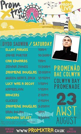 Catch @Click22Official & @JahmeneDouglas #promxtra @ColwynBayWales TODAY FREE EVENT @eventsconwy