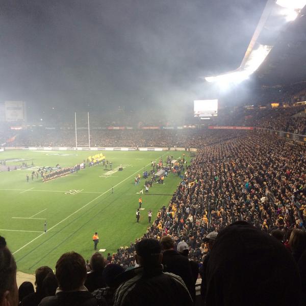 Nothing like seeing Eden Park decked out in black!! #nzpride #NZLvAUS