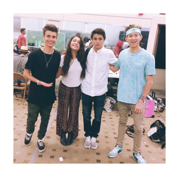AndreaRussett's tweet photo. Been w/ these punks nonstop the past couple days&amp; its been great :) #FabFour😉 @WeeklyChris @RickyPDillon @BrentRivera http://t.co/iYKvSuUDWX