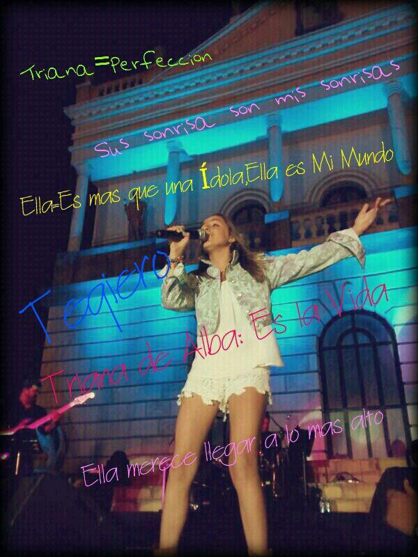 Maria07_N7's tweet photo. #QueremosDiscoTrianaDeAlba Ella es el motivo por el cual Sonrio,Su Voz es la Perfección, Necesito La Camiseta,Rt Plis http://t.co/qlabxPrhjw