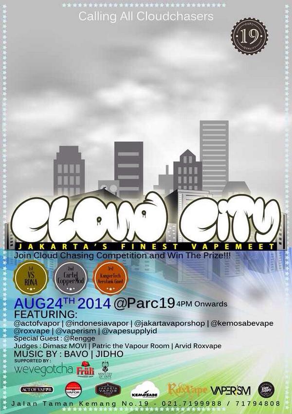 Calling out all vapers tomorrow, come to <a href="/parc19/">PARC19</a> Kemang, 4pm... Vape goes well with #fruli 🍻🍓
#becauselifeissweet