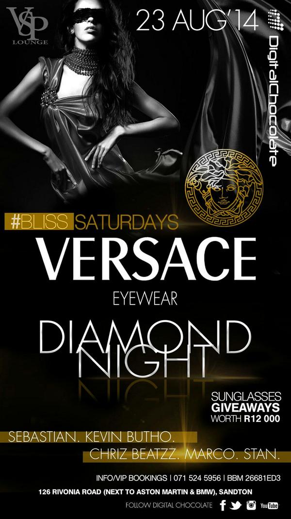 Digital_Choc's tweet photo. #VERSACE #VERSACE #VERSACE Tonight Digital Chocolate brings you #Bliss A DIAMOND NIGHT! R12K VERSACE EYEWEAR GIFTS http://t.co/XANxWcBr79