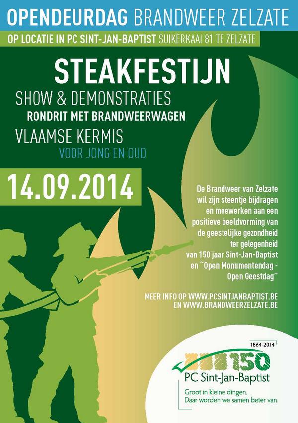 Brandweerzel's tweet photo. Noteer alvast de opendeurdag van onze brandweerdienst in jullie agenda.
zondag 14 september http://t.co/yma9nvKn1l