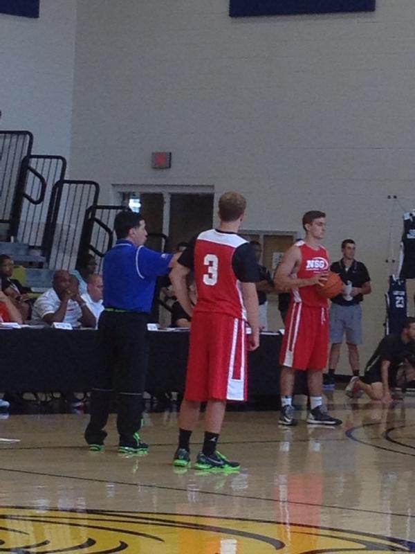 Coach_Rick57's tweet photo. Great to see @colbylewis20 working at the #masterscc as @franfraschilla builds his half court defense http://t.co/vmI2LmlSID