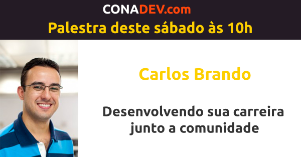 conadev's tweet image. Agora, às 10h, uma entrevista fantástica com Carlos Brando. Saiba o que a comunidade pode fazer por você.