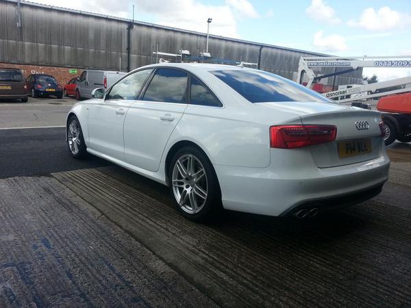 Audi A6 tinted with HP20% window film.  
#windowtinting #lancashire