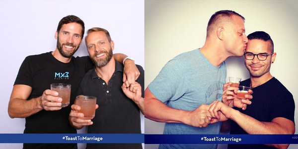 SKYYVodka's tweet photo. Great time celebrating #MarriageEquality last night in #SanFrancisco @freedomtomarry #ToastToMarriage http://t.co/YL1FhoX86e