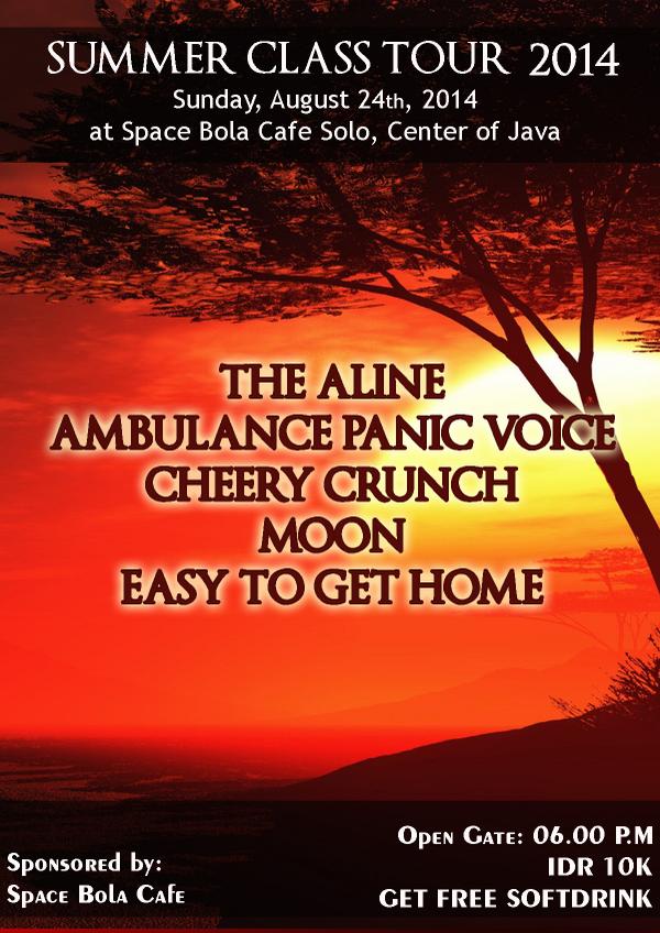 #update #tomorrow #event #summerclasstour2014 #SOLOcity #centerJava #PostHardcore #DrumAndBass #PopPunk #PowerPop