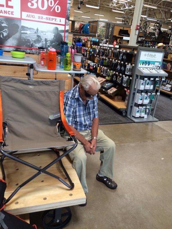 jdgrove's tweet photo. @freesleepers old man working the shop and sleep at rei http://t.co/jjRX48FaBo