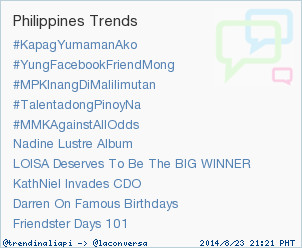 trendinaliaPI's tweet photo. Trend Alert: #MMKAgainstAllOdds. More trends at http://t.co/PzuiyCrFbO #trndnl http://t.co/fFMaH1JrOu