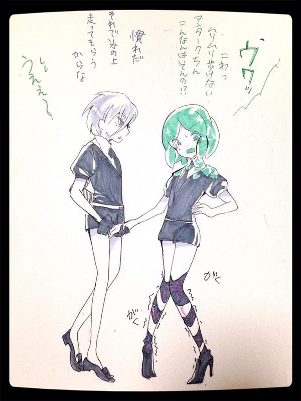宝石の国版深夜の真剣お絵描き60分一本勝負 お題 アンタークチサイト Togetter
