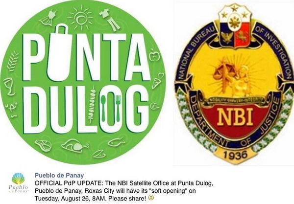 PueblodePanay's tweet photo. NBI office soft opening at Punta Dulog, Pueblo de Panay on Tue, Aug. 26! 😊 #RoxasCity #Capiz #Philippines http://t.co/pDw7jYrmj8