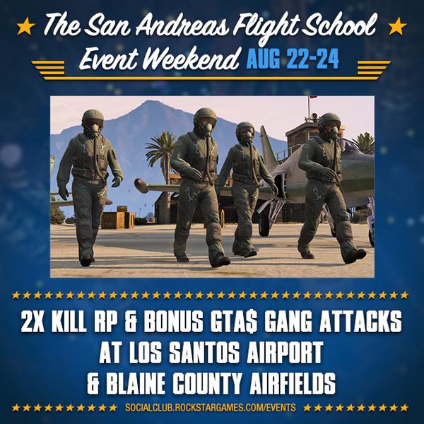 RockstarGames's tweet image. Score bonus GTA$ + RP in Gang Attacks near airports &amp;amp; airfields today &amp;amp; tmrw. #GTAOnline rsg.ms/5fbb225