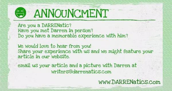 JustLoveDARREN's tweet photo. Announcement from the Multimedia Team! 😄 This is your chance! http://t.co/vUypHv8K0W