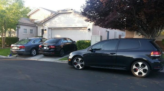 VW family! His. Hers. And my amazing sexy friend Sara that's at our place! Go German engineering! ♡ http://t
