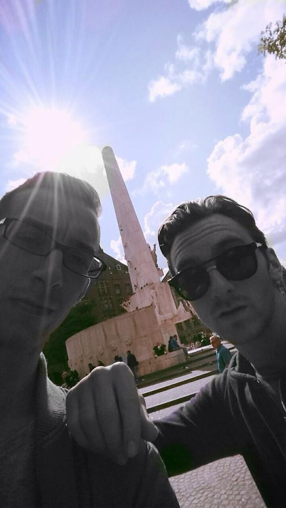 Matthew_Stubbs1's tweet photo. Mike and I taking a stroll in Amsterdam.. Piffs http://t.co/WQgZIHhRDD