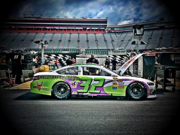 TeamRedBuck's tweet photo. Look for us on #32 JJ Yeley @BMSupdates tonight #redbuck #cigars #NASCAR #Bristol http://t.co/jNPJY5iEBD