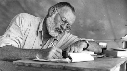 openculture's tweet photo. 7 Tips From Ernest Hemingway on How to Write Fiction. #5 : Don’t describe an emotion–make it.  http://t.co/sThwDM2Tdg http://t.co/nJOiYxw4fB