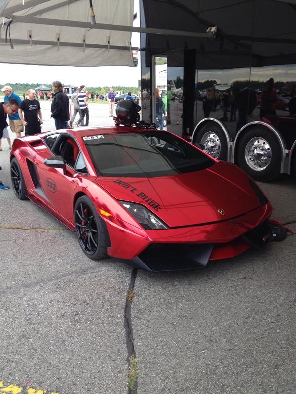 OB Prestige twin turbo Gallardo just hit 330km/hr <a href="/racetherunway/">Race the Runway</a>! @paulyprestige @ottawaecr