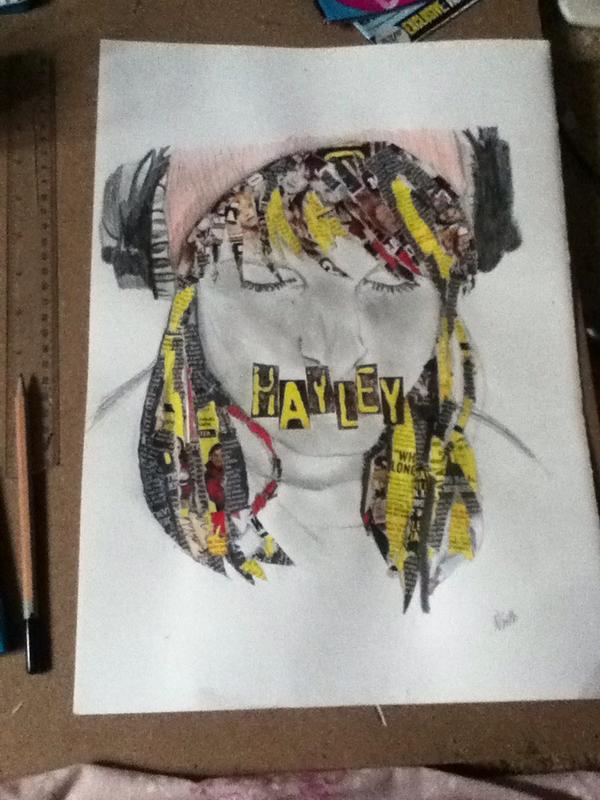 RAbynatasha's tweet photo. My finished piece of @yelyahwilliams :) #HayleyWilliams #paramore @paramore http://t.co/9UhF7qXh8O