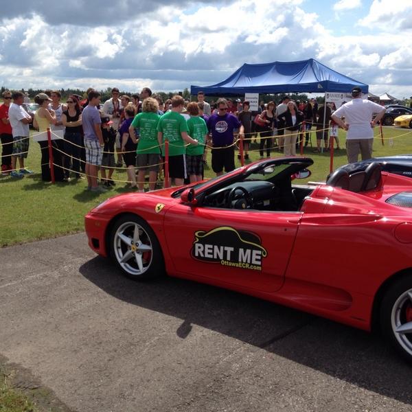 @ottawaecr 360 Spider ready to take car fans on a Fun Ride down the runway <a href="/racetherunway/">Race the Runway</a>