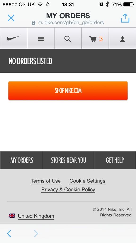 nike store check order status