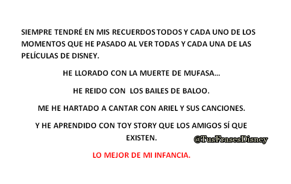 TusFrasesDisney's tweet photo. RT Si Disney forma parte de tu infancia. http://t.co/dNudAgz7Ov