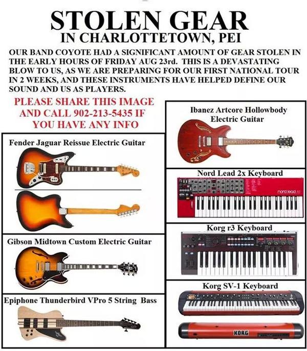 stonelemental's tweet image. Please #help a #pei band get their #stolenitems #back by #retweet or #facebook share! #charlottetown #halifax #music