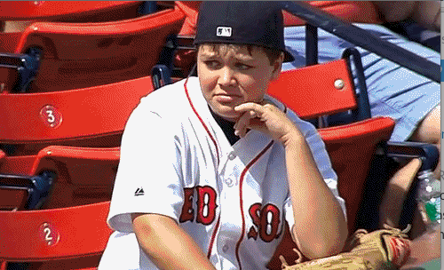 SB Nation on X: Young Red Sox fan fields fair ball, is so, so, so, so sad  about it:   / X