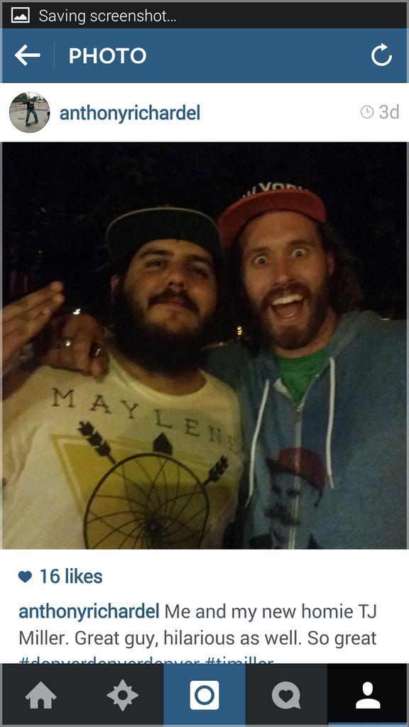 ARichardel's tweet photo. Me and TJ Miller http://t.co/CU9PNEGRm5
