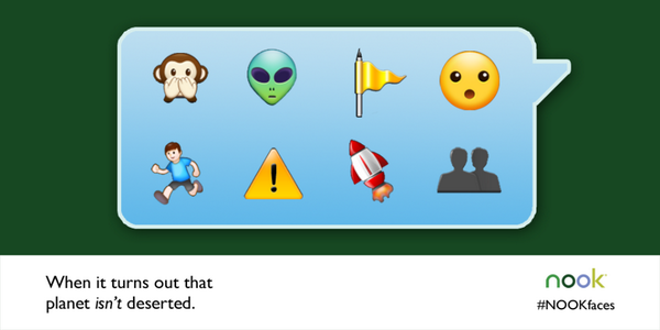 nookBN's tweet photo. It’s your “Beam me up!” look. Share your #NOOKfaces emoji reaction to win: http://t.co/E99jX61zmW http://t.co/EceUbpqzGR
