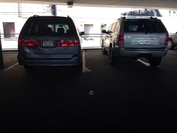 “@zahraCKNW980: <a href="/D_BagParkingYVR/">YVR's Worst Parking</a>  crooked parkers at the parkade at 6th and Columbia parking in two spots each! ”