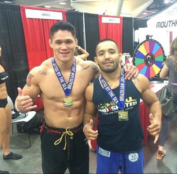 baretsubmission's tweet photo. @HermanTerrado @RAYtheBroker bringing home gold from San Diego MMA Expo! #baretsubmissions http://t.co/JYmMZkmpHn