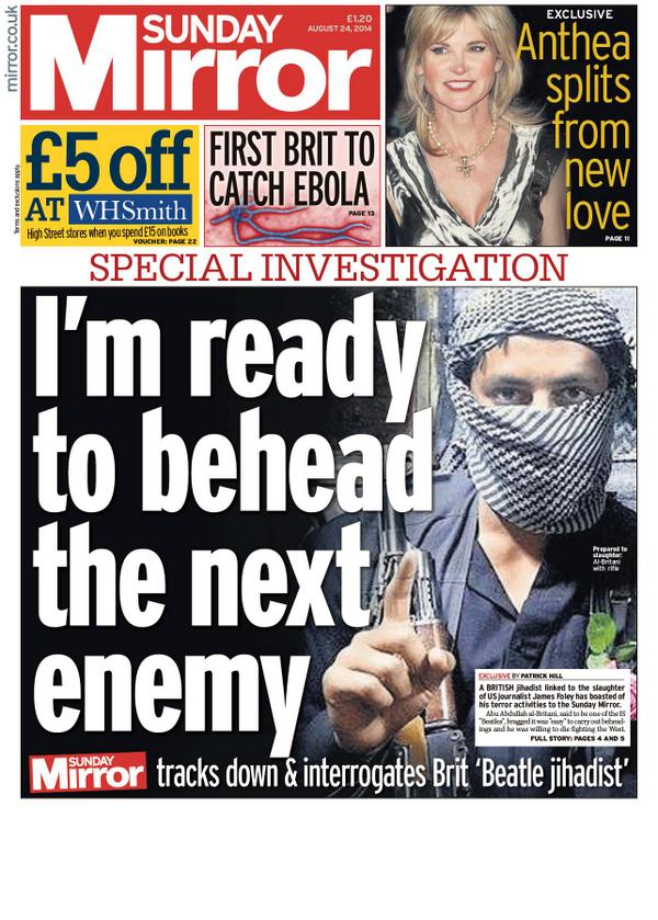 UK Sunday Mirror tracks down terrorist who beheaded James Foley Brit Beatle 'John' but our government can't?