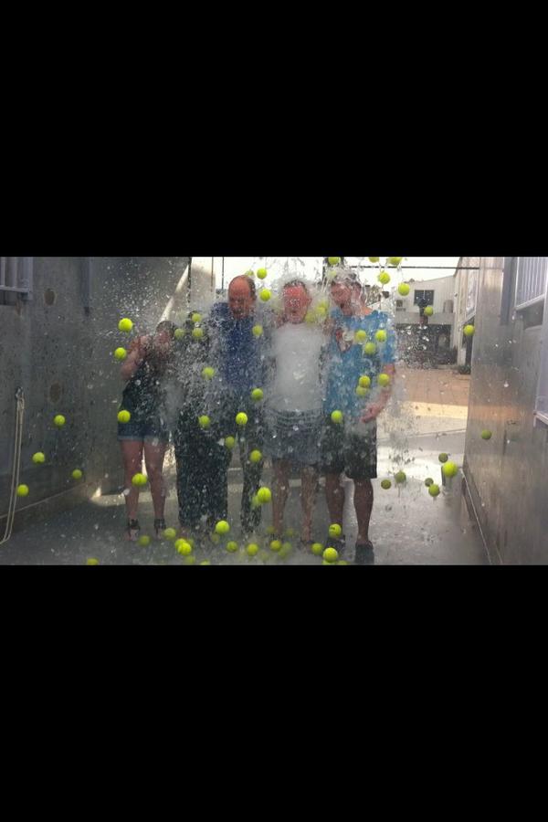 Getting wet &amp; cold uniting to raise money for <a href="/mndassoc/">MND Association</a> <a href="/fergusonmichael/">Michael Ferguson</a> <a href="/GuyBarnett/">Guy Barnett</a> <a href="/CityLaunceston/">City of Launceston</a> mayor #politas