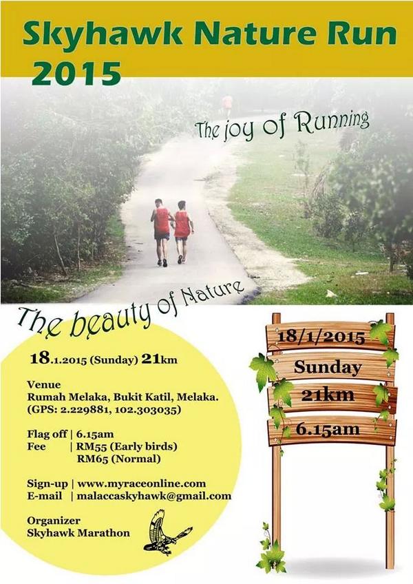 outdoorlahmy's tweet photo. Mark on your calendar 18 Jan 2015. Skyhawk Nature Run. For registration please log on http://t.co/MLlqKLclPC #ODevent http://t.co/PvaFeNbKwf