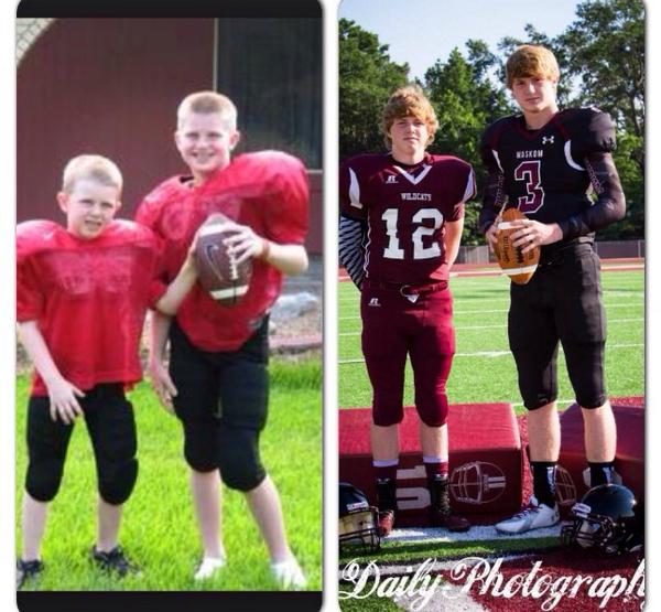 waskom337's tweet image. The Carter boy QB's before and after. They don't stay little long. #lovemyboys #fathersdream