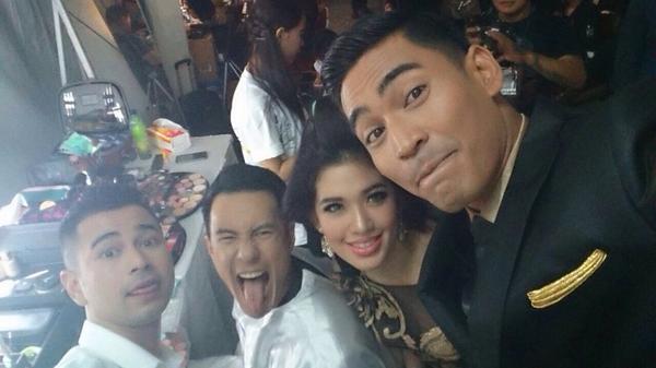 picapriscilla's tweet photo. My most favorite co-hosts ❤️ will be missing you guys while I'm away! @RaffiAhmadLagi @vjdaniel @robbypurba http://t.co/B94DOggTyC