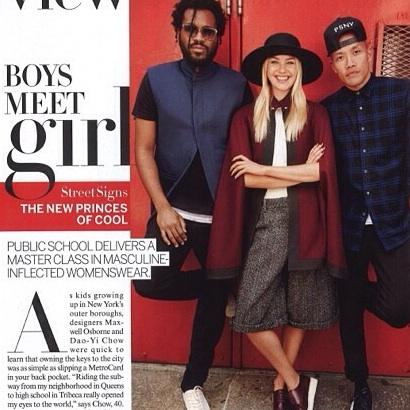 IMGmodels's tweet photo. #IMGspot @angelcandices sporting @publicschoolnyc #womenswear in the #SeptemberIssue of #Vogue. http://t.co/0K4zVDLKI7