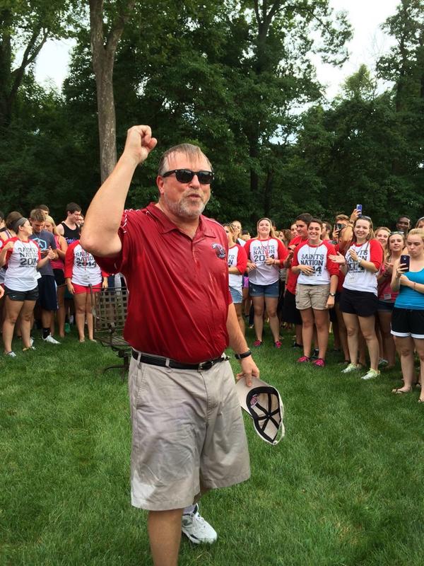 He did it! <a href="/maryvilleu/">Maryville University</a> President Lombardi accepted the #ALSIceBucketChallenge and challenged all of #SaintsNation!