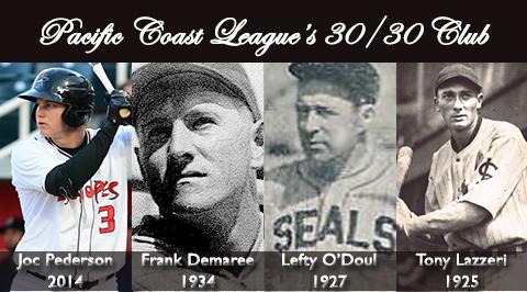 TripleABaseball's tweet photo. Joc Pederson just stole his 30th base for @AbqTopes becoming the 4th member of the PCL's 30/30 club, 1st since 1934. http://t.co/LK9XBYyRs0