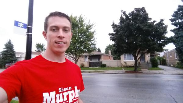 @murphyforsenate another selfie from the rainy day of knocking on doors