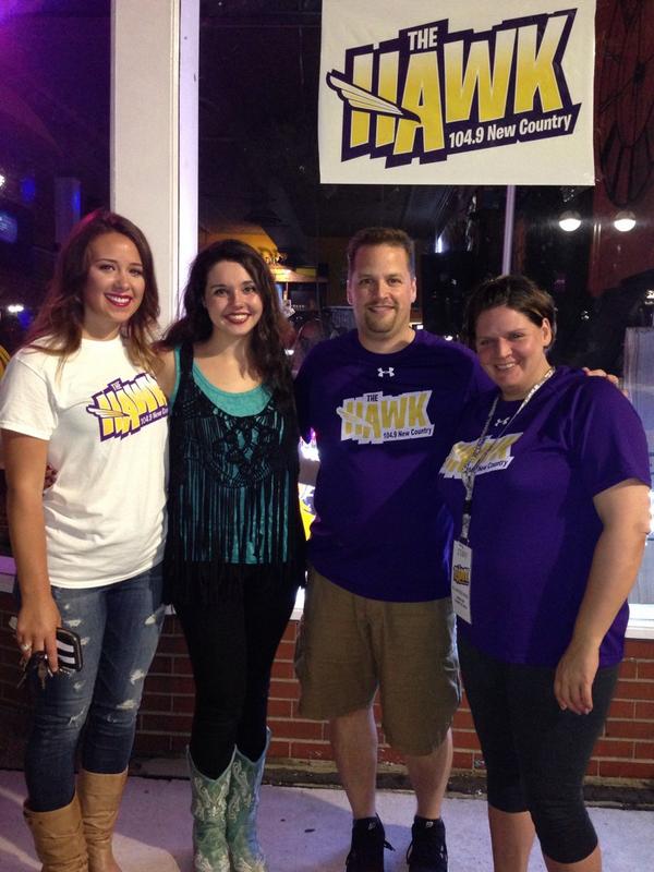 KayleeRutland's tweet image. Having a great time with my friends @1049TheHawkQC at #HawkFest