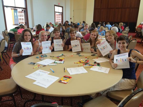 whithess's tweet photo. Very proud of my DIS team and how they helped decorate over 1,500 coloring books for @ISUDM!! 💙#DIS2014 #team207 http://t.co/tKvXk0r1aP