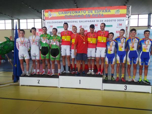 Podio persecucion equipos masculina #PistaGalapagar